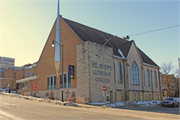 322 E WASHINGTON, a Late Gothic Revival house of worship, built in Madison, Wisconsin in 1905.