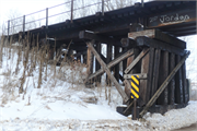 Carries railroad over County Highway S, just north of 250th Street, built in Cylon, Wisconsin in .