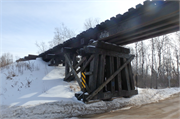 Carries railroad over County Highway S, just north of 250th Street, built in Cylon, Wisconsin in .