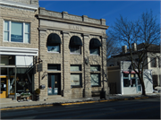 W62 N570 WASHINGTON AVE, a Romanesque Revival bank/financial institution, built in Cedarburg, Wisconsin in 1908.