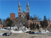 1525 Carmel Road, a Romanesque Revival religious residence, built in Erin, Wisconsin in 1931.