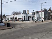 404 MAIN ST, a Art/Streamline Moderne gas station/service station, built in Darlington, Wisconsin in 1930.