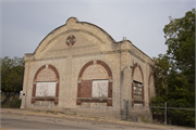 601 S 4TH ST, a Romanesque Revival power plant, built in Stoughton, Wisconsin in 1911.