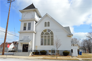 1327 Blake Ave., a Romanesque Revival house of worship, built in Racine, Wisconsin in 1908.