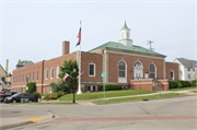 607 Elm St, a Colonial Revival/Georgian Revival post office, built in West Bend, Wisconsin in 1935.
