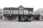 147-155 N Main St, a Commercial Vernacular retail building, built in West Bend, Wisconsin in 1888.