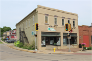 162 S Main St, a Commercial Vernacular retail building, built in West Bend, Wisconsin in 1869.