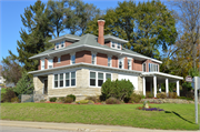 109 Water St., a American Foursquare house, built in Blanchardville, Wisconsin in 1905.