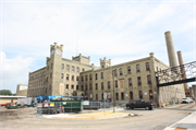 2200 Northwestern Ave., a Early Gothic Revival industrial bldg/manufacturing facility, built in Racine, Wisconsin in 1882.