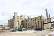 2200 Northwestern Ave., a Early Gothic Revival industrial building, built in Racine, Wisconsin in 1882.