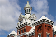 103 W NORTH WATER ST, a Romanesque Revival city/town/village hall/auditorium, built in New London, Wisconsin in 1896.
