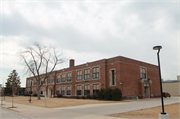 427 W. Jackson St., a Late Gothic Revival elementary, middle, jr.high, or high, built in Port Washington, Wisconsin in 1931.