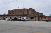 E4280 COUNTY HIGHWAY F, a Art Deco roundhouse/repair shop/car barn, built in West Kewaunee, Wisconsin in 1935.