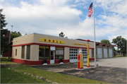 W6071 US-12, a Art Deco gas station/service station, built in La Grange, Wisconsin in 1939.