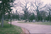 1 Speedway Road, a cemetery, built in Madison, Wisconsin in 1857.