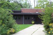 1100 E Bywater Ln, a Usonian house, built in Fox Point, Wisconsin in 1956.