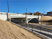 6TH ST OVER THE ROOT RIVER, a Art Deco bridge, built in Racine, Wisconsin in 1928.