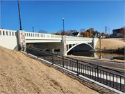 6TH ST OVER THE ROOT RIVER, a Art Deco concrete bridge, built in Racine, Wisconsin in 1928.