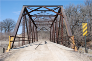 Richardson Lane over the Galena River, a Not a Building overhead truss bridge, built in New Diggings, Wisconsin in 1917.