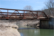 Upper Newton RD, a Not a Building pony truss bridge, built in Harmony, Wisconsin in 1933.