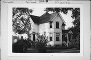 217 LEONARD ST, a Queen Anne house, built in Marinette, Wisconsin in 1895.