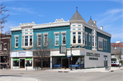 902 - 904 - 906 Michigan Ave, a Queen Anne retail building, built in Sheboygan, Wisconsin in 1890.