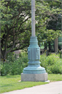 Relocated to Juneau Park (old address: TRIANGLE BOUNDED BY W WELLS ST, N 2ND ST AND N PLANKINTON AVE), a Art Deco commemorative monument/marker, built in Milwaukee, Wisconsin in 1934.