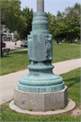 Relocated to Juneau Park (old address: TRIANGLE BOUNDED BY W WELLS ST, N 2ND ST AND N PLANKINTON AVE), a Art Deco commemorative monument/marker, built in Milwaukee, Wisconsin in 1934.