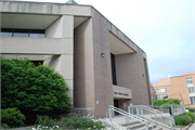 215 N Randall St, a Brutalism library, built in Madison, Wisconsin in 1976.