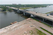 Mason Street over the Fox River, a bridge, built in Green Bay, Wisconsin in 1973.