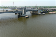 Mason Street over the Fox River, a bridge, built in Green Bay, Wisconsin in 1973.