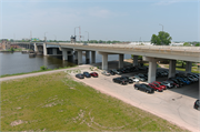Mason Street over the Fox River, a bridge, built in Green Bay, Wisconsin in 1973.
