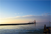 END OF PIER, N SIDE OF HARBOR ENTRANCE, a Astylistic Utilitarian Building lifesaving station facility/lighthouse, built in Algoma, Wisconsin in 1892.