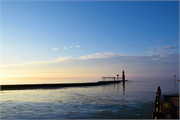 END OF PIER, N SIDE OF HARBOR ENTRANCE, a Astylistic Utilitarian Building light house, built in Algoma, Wisconsin in 1892.