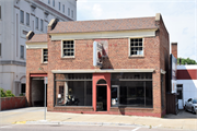 515 BROADWAY, a Commercial Vernacular automobile showroom, built in Baraboo, Wisconsin in 1915.
