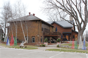 12740 N River Rd, a Craftsman one to six room school, built in Mequon, Wisconsin in 1930.