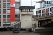 Over the Milwaukee River between N. Young Street and E. Pittsburgh Avenue, a NA (unknown or not a building) bridge, built in Milwaukee, Wisconsin in 1982.
