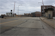 Over the Milwaukee River between N. Young Street and E. Pittsburgh Avenue, a NA (unknown or not a building) bridge, built in Milwaukee, Wisconsin in 1982.