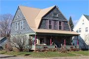 5343 Beech St, a Dutch Colonial Revival house, built in Laona, Wisconsin in 1910.