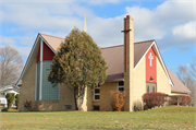 5502  Beech St, a Contemporary church, built in Laona, Wisconsin in 1959.