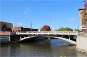 6TH ST OVER THE ROOT RIVER, a Art Deco bridge, built in Racine, Wisconsin in 1928.