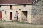 413 N. Tarrant Road , a Gabled Ell barn, built in Harmony, Wisconsin in 1861.