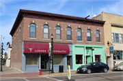 101-103 E Blackhawk Ave (A), a Italianate large retail building, built in Prairie du Chien, Wisconsin in 1866.