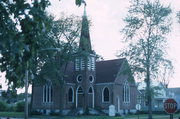 325 Congress St, a Late Gothic Revival church, built in Oconto, Wisconsin in 1892.
