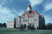 300 WASHINGTON ST, a Romanesque Revival courthouse, built in Oconto, Wisconsin in 1891.