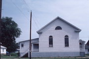 408 PARK AVE, a Greek Revival house of worship, built in Oconto, Wisconsin in 1866.