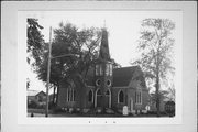 325 Congress St, a Late Gothic Revival church, built in Oconto, Wisconsin in 1892.