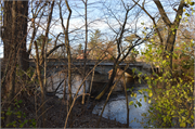 END OF MEAD ST, ACROSS WISCONSIN RIVER TO PRIVATE ISLAND, a Neoclassical/Beaux Arts bridge, built in Wisconsin Rapids, Wisconsin in 1915.