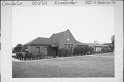 150 S ANDERSON ST, a Romanesque Revival depot, built in Rhinelander, Wisconsin in 1895.