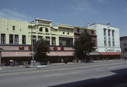 106, 108, 110 W COLLEGE AVE, a Italianate small retail building, built in Appleton, Wisconsin in 1880.